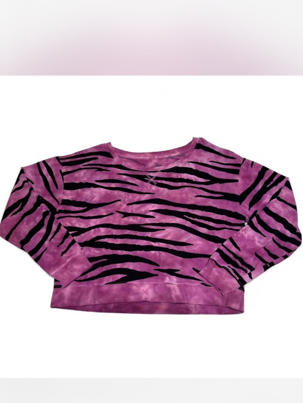 Sundown Purple/Pink Tiger-Print Long Sleeve Sweatshirt